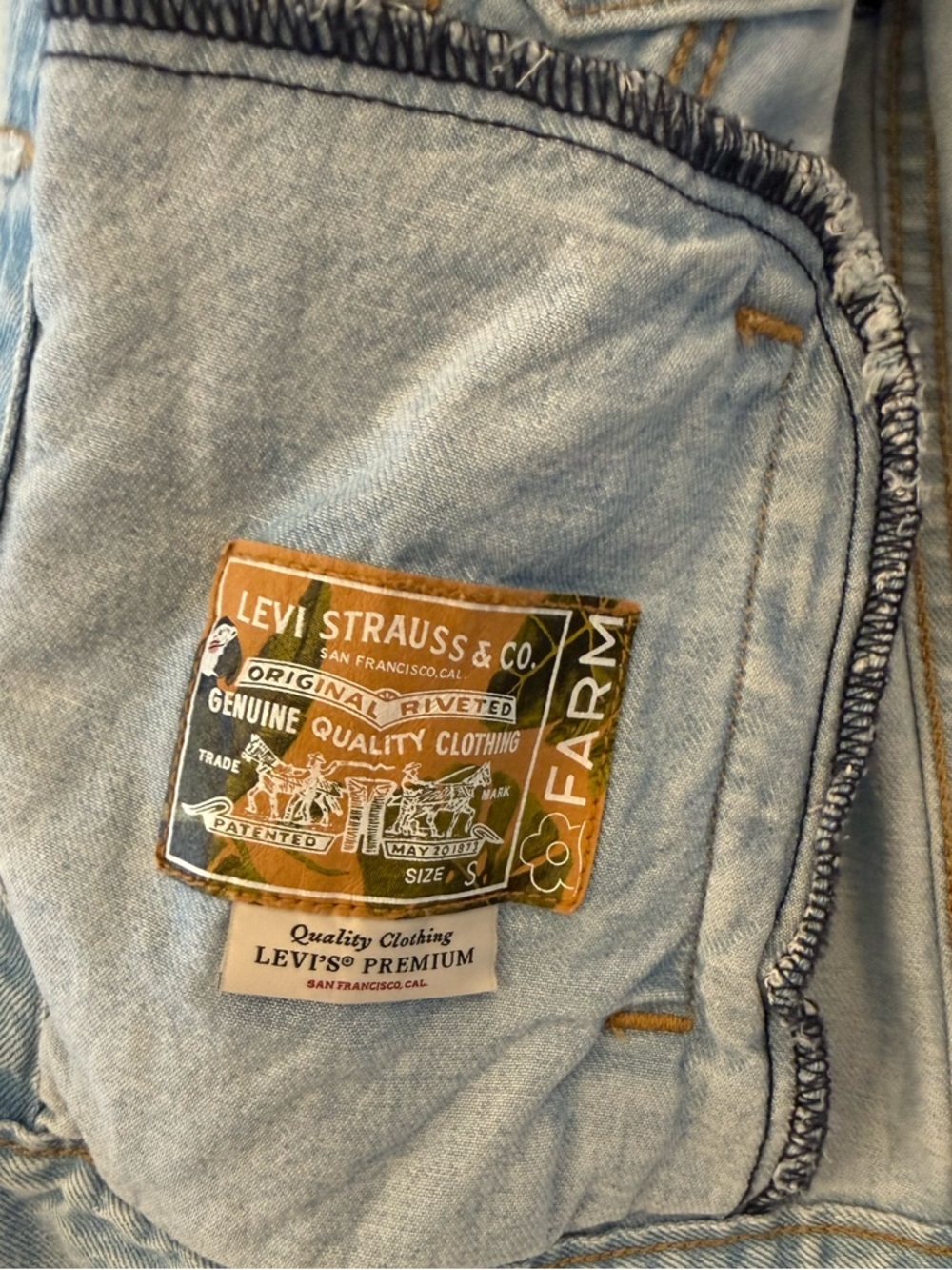 FARM RIO/Levi's Ex Boyfriend Trucker/Jacket S - Picture 7 of 9